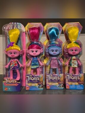 Mattel Trolls 'Band Together' Poppy, Chenille, & Viva Dolls Bundle